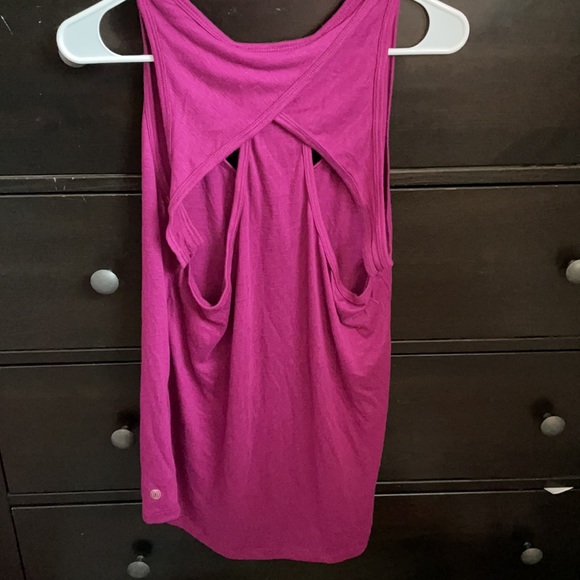 purple tank top crossy back - Picture 2 of 2